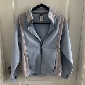 The North Face Girl’s Light Blue and Gray Ski Jacket